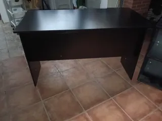 Escritorio y Cajonera Negro/Marrón