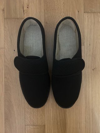 Pantofole Terry Uomo Velcro Nero Tg 43