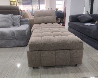 Sofá Cama 1 Plaza Beige/Gris