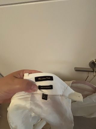 Traje pantalón Massimo Dutti blanco roto