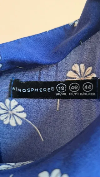 Vestido azul con flores blancas Talla XXXL