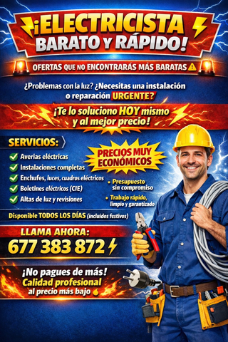 Electricista Económico y Rápido
