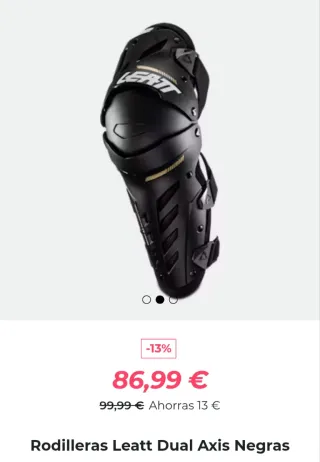 Rodilleras Leatt Dual Axis Negras( L-XL)