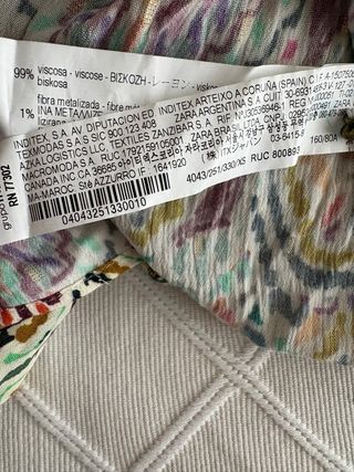 Conjunto Blusa y Pantalón Estampado Zara