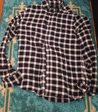 Camisa cuadros manga larga hombre S
