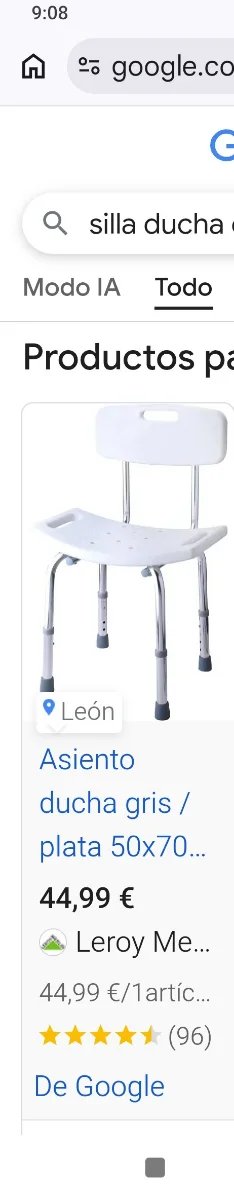 Silla Ducha Ortopédica Beige/Plata