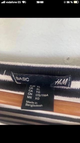 Rebeca H&M rayas beige y negro