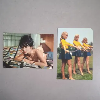 Lote 12 postales actrices Hollywood años 60