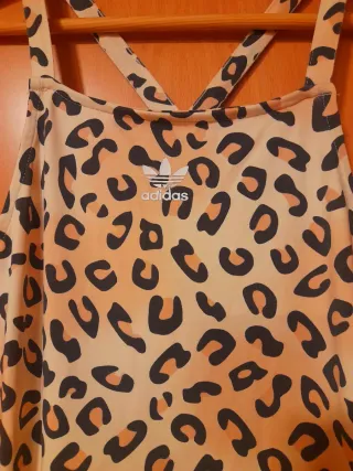 S Vestido Adidas Originals Leopardo Beige