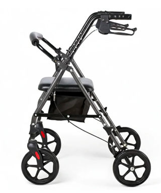 Andador estrecho 4 ruedas con asiento