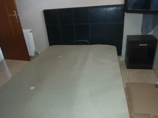 Cama canapé tapizado tela y polipiel. SIN COLCHON