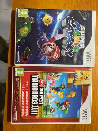 Super Mario Galaxy y Mario Bros Wii