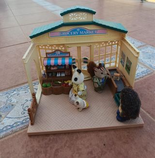 Lote Sylvanian Families: Mercado, Casa y Bus