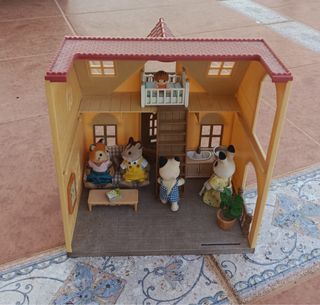 Lote Sylvanian Families: Mercado, Casa y Bus