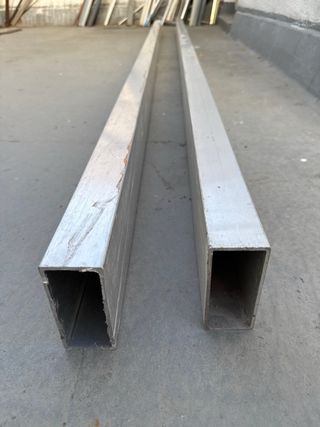 Tubo Aluminio Rectangular 100x45x3mm*2500 de largo