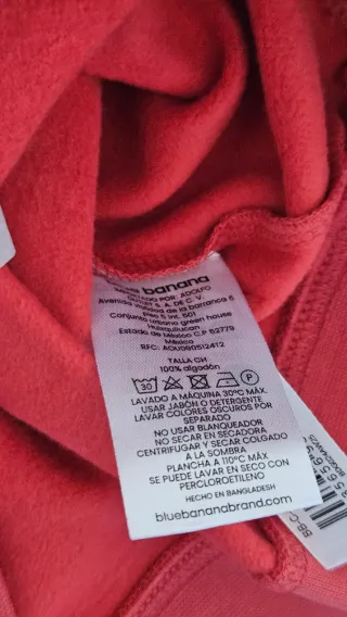 Sudadera Blue Banana Roja con Parche X