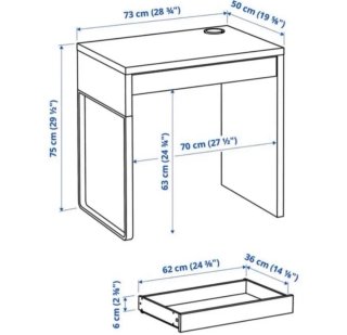 Escritorio blanco Ikea con cajón
