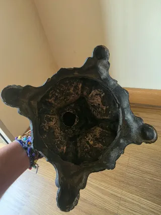 Termómetro antiguo querubín hierro