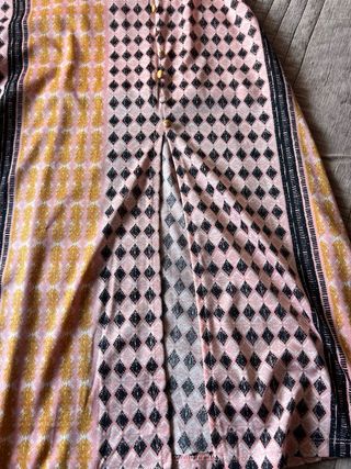 Falda Sfera Estampada Midi Botones