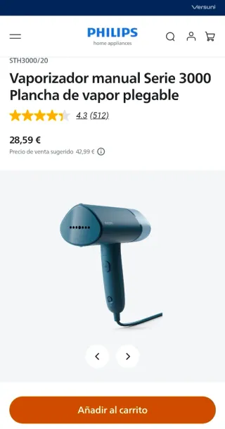 Plancha de Vapor Philips Handheld Steamer