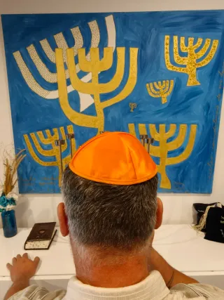 Kipá o Yarmulke Naranja