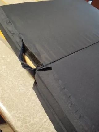 Colchón plegable para cuna de viaje azul