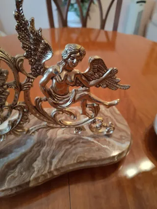 Lote Reloj y Candelabros Antiguos