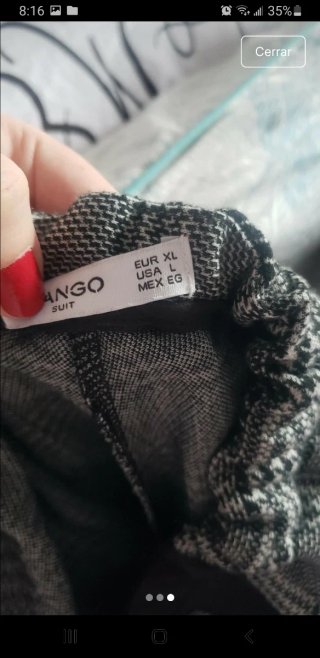 Pantalón cuadros gris y negro Talla XL