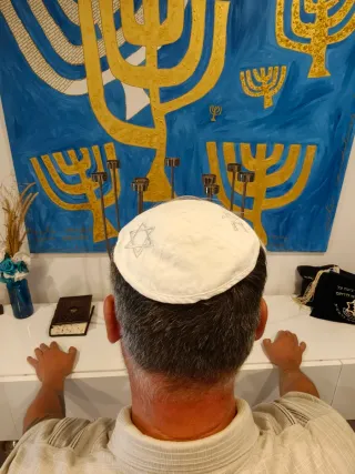 Kipá / Yarmulke bordado Estrella de David
