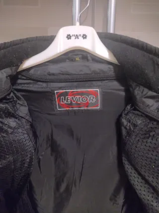 Chaqueta de motorista negra LEVIOR XL