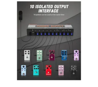 Fuente Alimentación Pedales Guitarra STRICH SPS-10