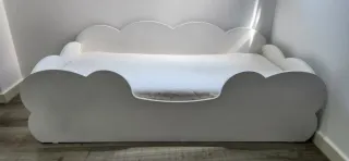 Cama Montessori Nube Blanca 70x140 + Arcón