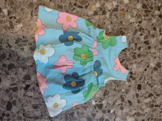 Vestido bebé niña flores azul