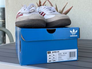 Zapatillas Adidas Samba OG, talla 44, blanco y roj