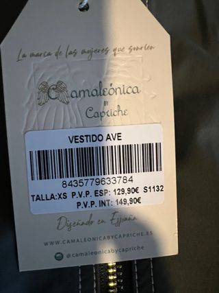Vestido Camaleónica Ave Talla XS