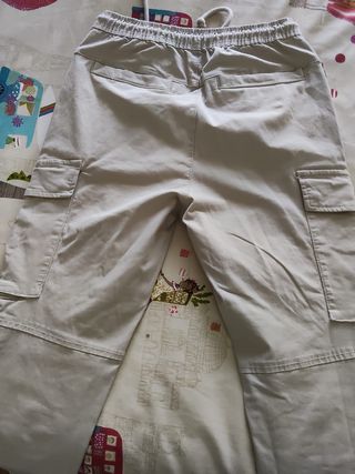 Pantalón Cargo Zara Beige Talla S