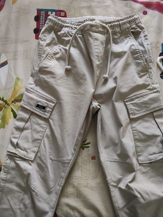 Pantalón Cargo Zara Beige Talla S