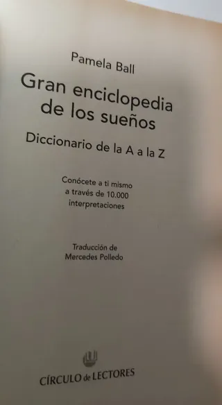 Libro "Gran enciclopedia de los sueños"