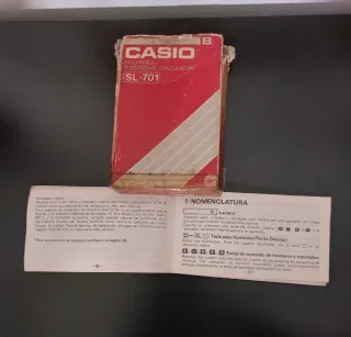 Antigua Calculadora Solar - Casio SL-701 - 1980C.
