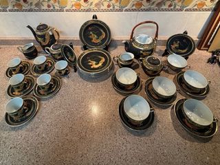 Juego de café y té japonés de porcelana