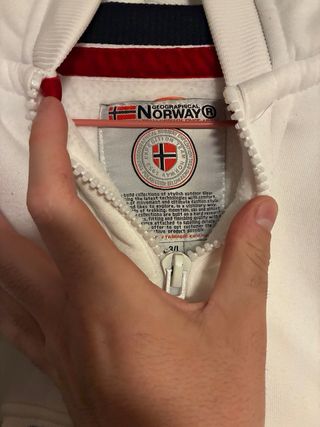 Sudadera Geographical Norway blanca