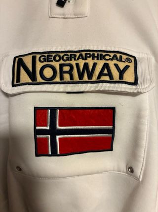 Sudadera Geographical Norway blanca