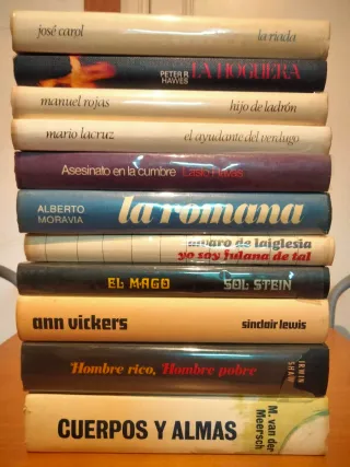 Lote de 44 libros novela variados, a 50 €