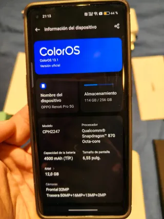 Oppo Reno 6 Pro 5G 12GB/256GB Azul