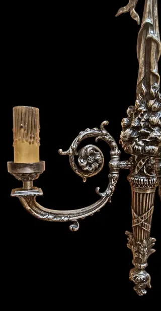 Coppia Appliques Luigi XVI Bronzo