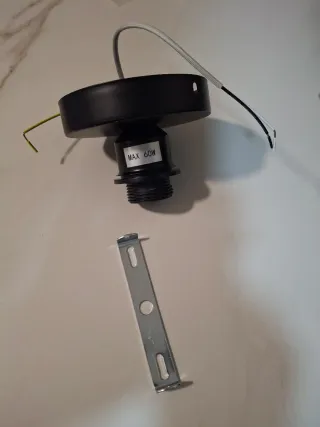 Soporte portalámparas techo negro