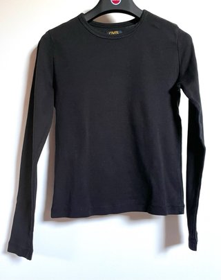 T-shirt OVS manica lunga nera 11 anni