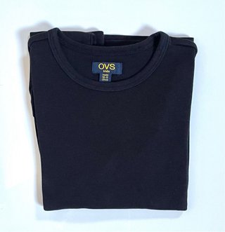 T-shirt OVS manica lunga nera 11 anni