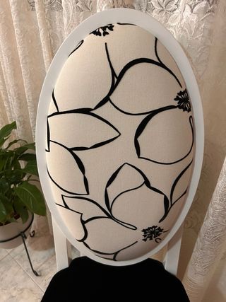 Silla de comedor tapizada floral