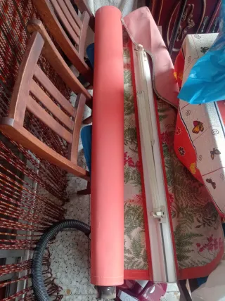 Toldo naranja 1.20 alto x 2.10 con brazos